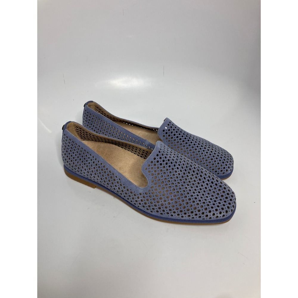 Vionic Willa 2.0 Perf Loafers Womens 9.5 Blue Excellent Perforated Suede Flats